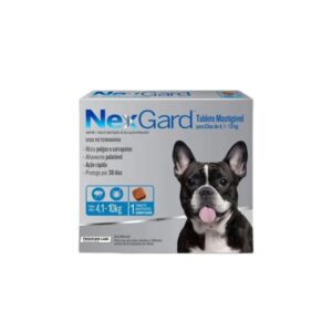 NexGard Antipulgas e Carrapatos para Cães de 4,1 a 10Kg caixa com 1 comprimido