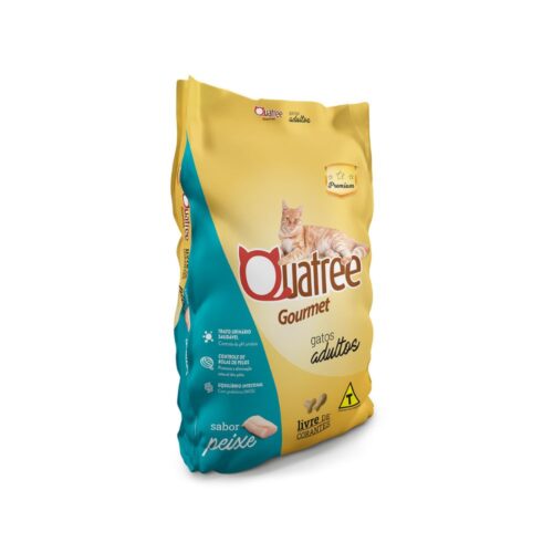 Ração Quatree Gourmet Gatos Adultos Peixe 20Kg