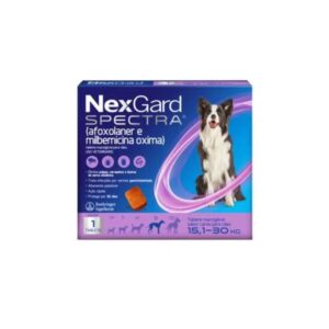 NexGard Spectra Antipulgas e Vermífugo Cães 15,1 a 30 Kg