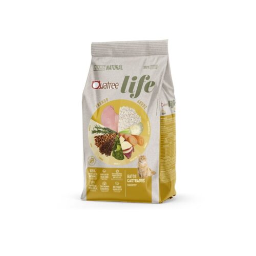 Ração Quatree Life Gatos Castrados Frango e Arroz 10.1 Kg