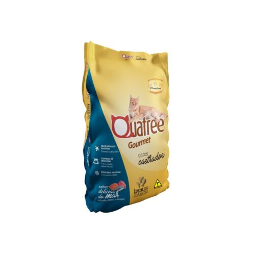 Ração Quatree Gourmet Gatos Castrados Delicias do Mar 10.1Kg