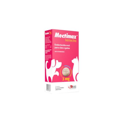 Vermifugo Mectimax 3mg com 4 comprimidos