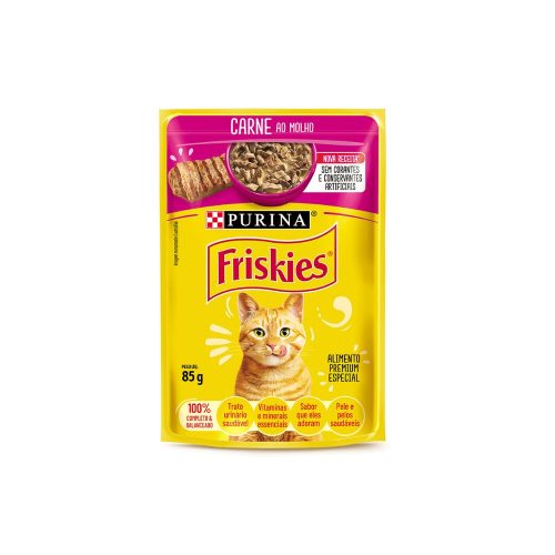 Sachê Friskies Gatos Adultos Carne ao Molho 85 g