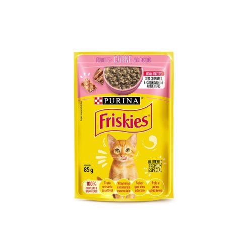 Sachê Friskies Gatos Filhotes Carne ao Molho 85 g